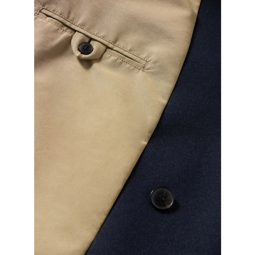 Fortela Dubbelbreasted wollen jas Blue Heren