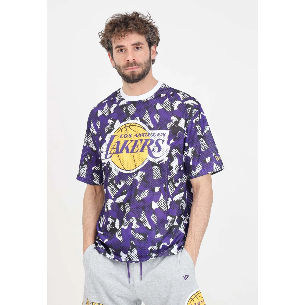 new era LA Lakers NBA Team Mesh T-shirt Multicolor Heren