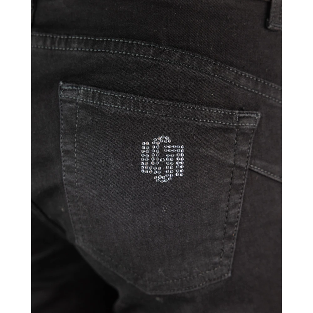 Liu Jo Hoge Taille Skinny Denim Jeans Black Dames