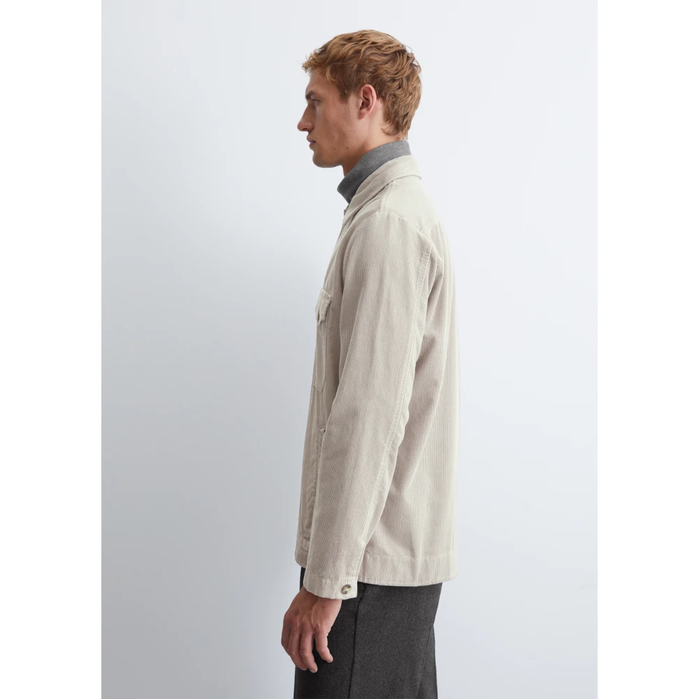 Marc O'Polo Ribfluwelen overhemd Gray Heren