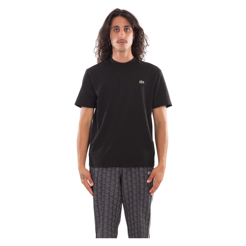 Lacoste Klassieke Croc Tee in 031 Black Heren