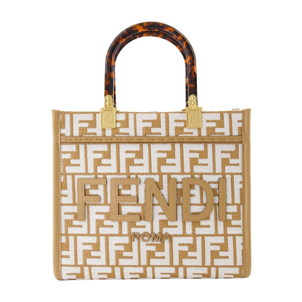 Sunshine Kleine Raffia Tas Fendi Dames Miinto.be