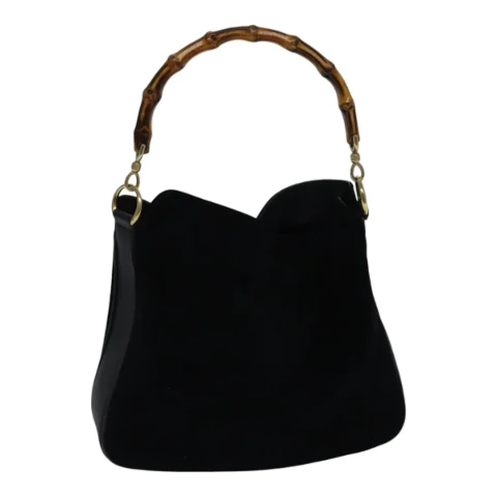 Gucci Vintage Pre-owned Suede handbags Black Dames