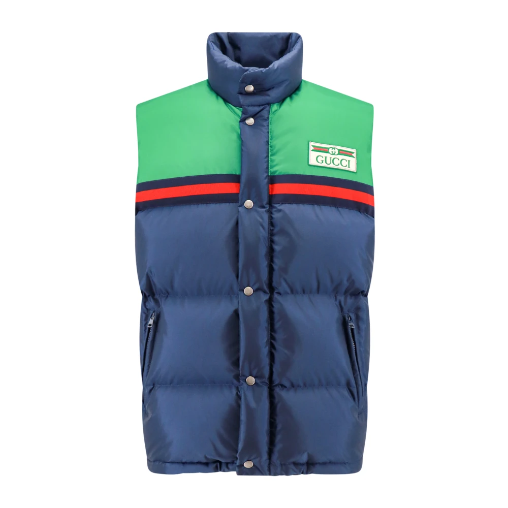 Gucci Blauwe Jassen & Mantels met Verborgen Sluiting Multicolor Heren