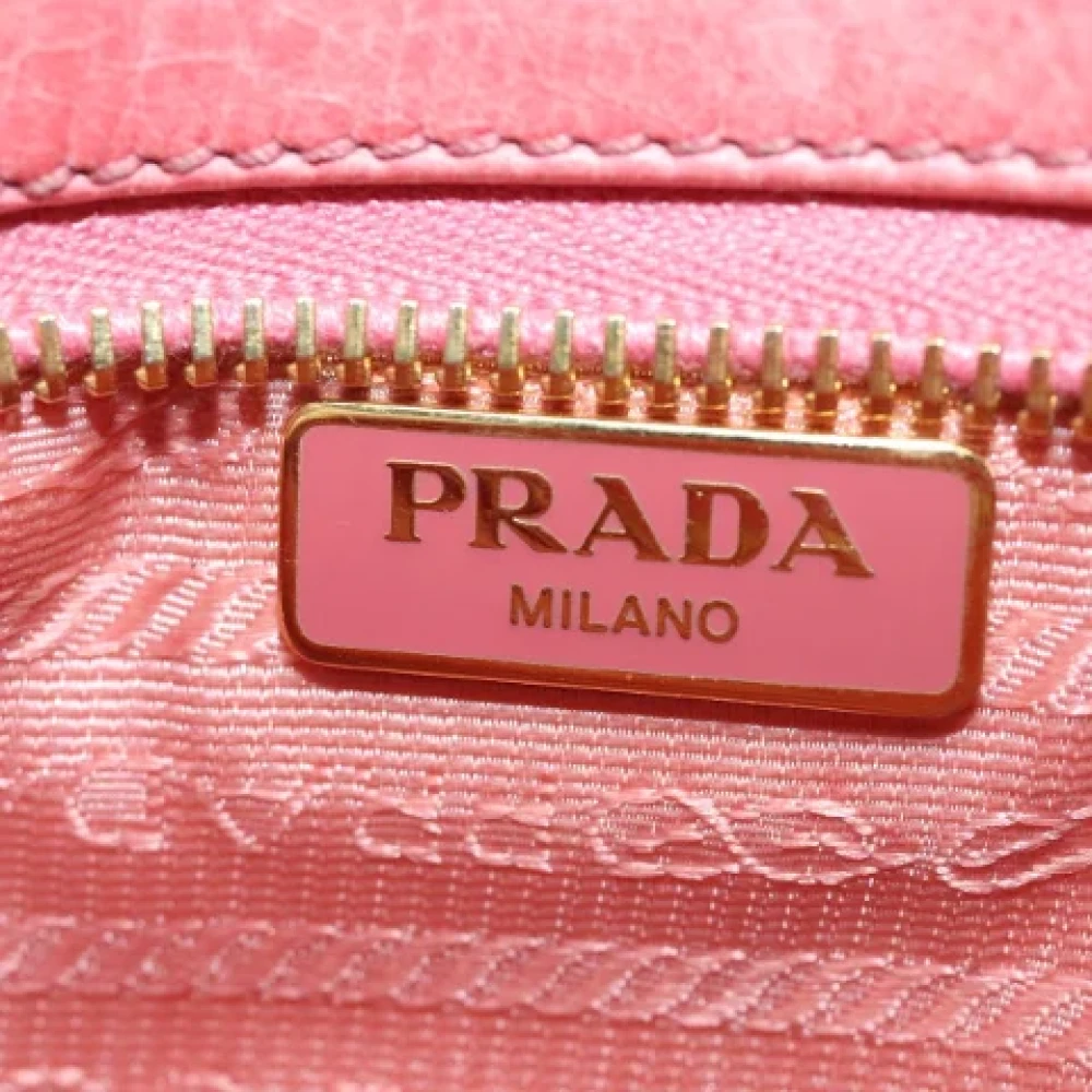 Prada Vintage Pre-owned Leather clutches Pink Dames