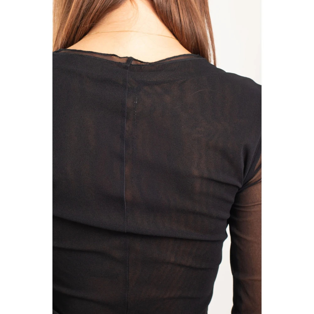 Misbhv Kristal Logo Mesh Longsleeve Tee Black Dames