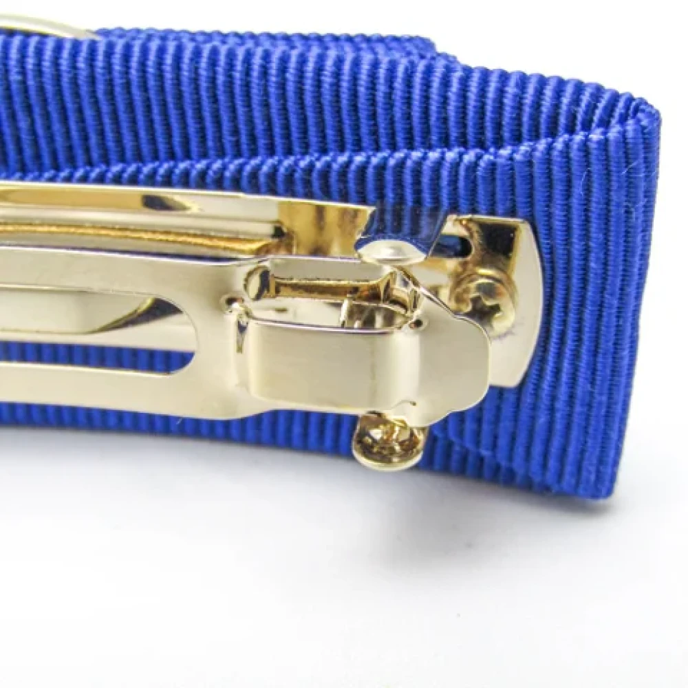 Salvatore Ferragamo Pre-owned Cotton hair-accessories Blue Dames