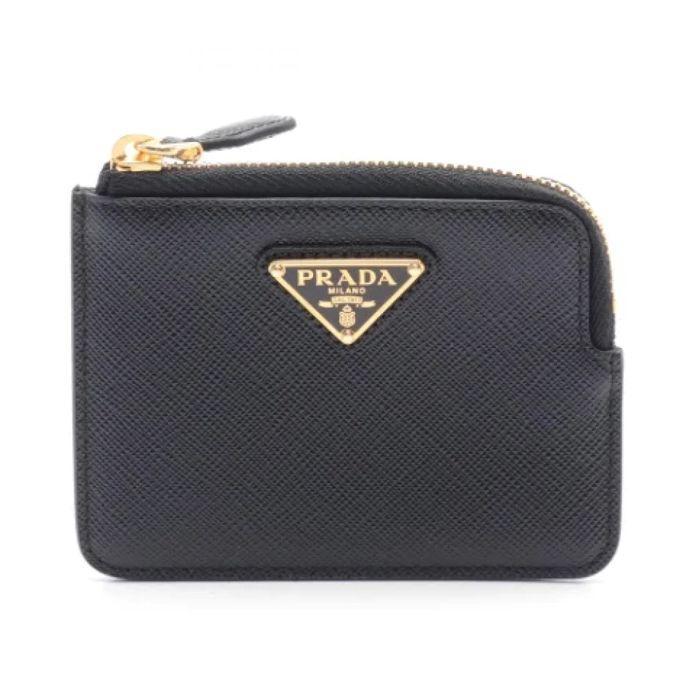 Prada Vintage Pre-owned Leather wallets Black Dames