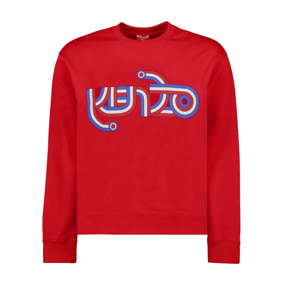 Kenzo Logo Sweatshirt Lange Mouw Ronde Hals Red Heren