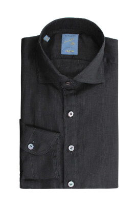 black-linen-french-collar-shirt
