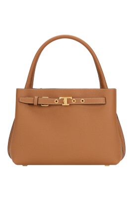 Petit Sac à Main Tod's En Cuir Vintage - Couleur Marron Fauve - Porté épaule - Très Bon état - Fabriqué En Italie