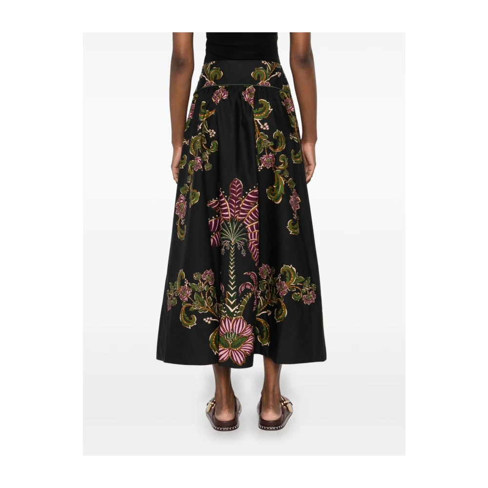 Farm Rio Zwarte Midi Rok Black Dames