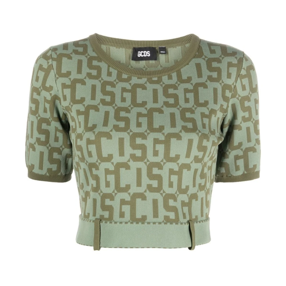 Gcds Groene Monogram Trui Casual Stijl Green Dames