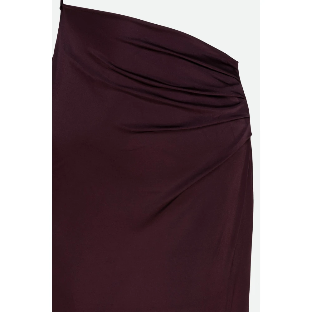Circus Hotel Een-schouder Cut Out Jurk in Koffie Brown Dames