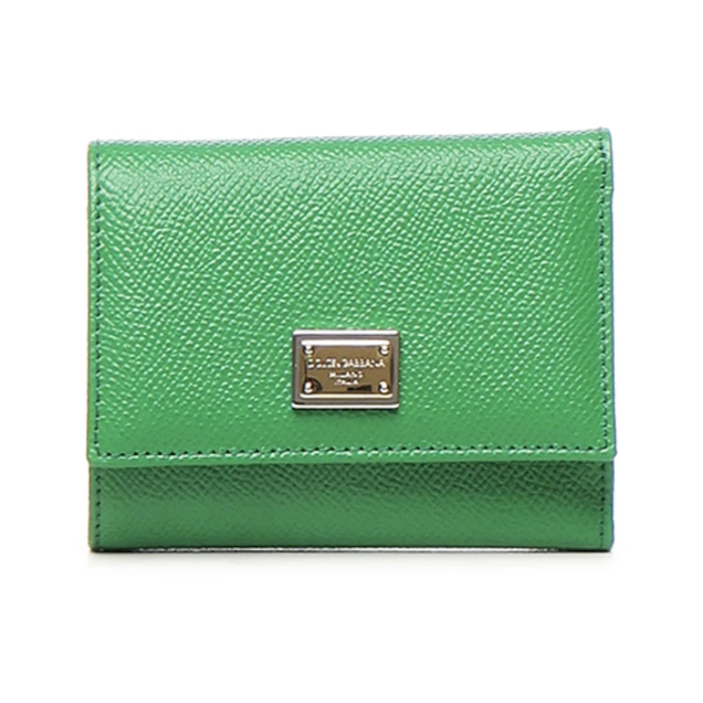 Dolce & Gabbana Groene Portemonnee met Klep Sluiting Green Dames