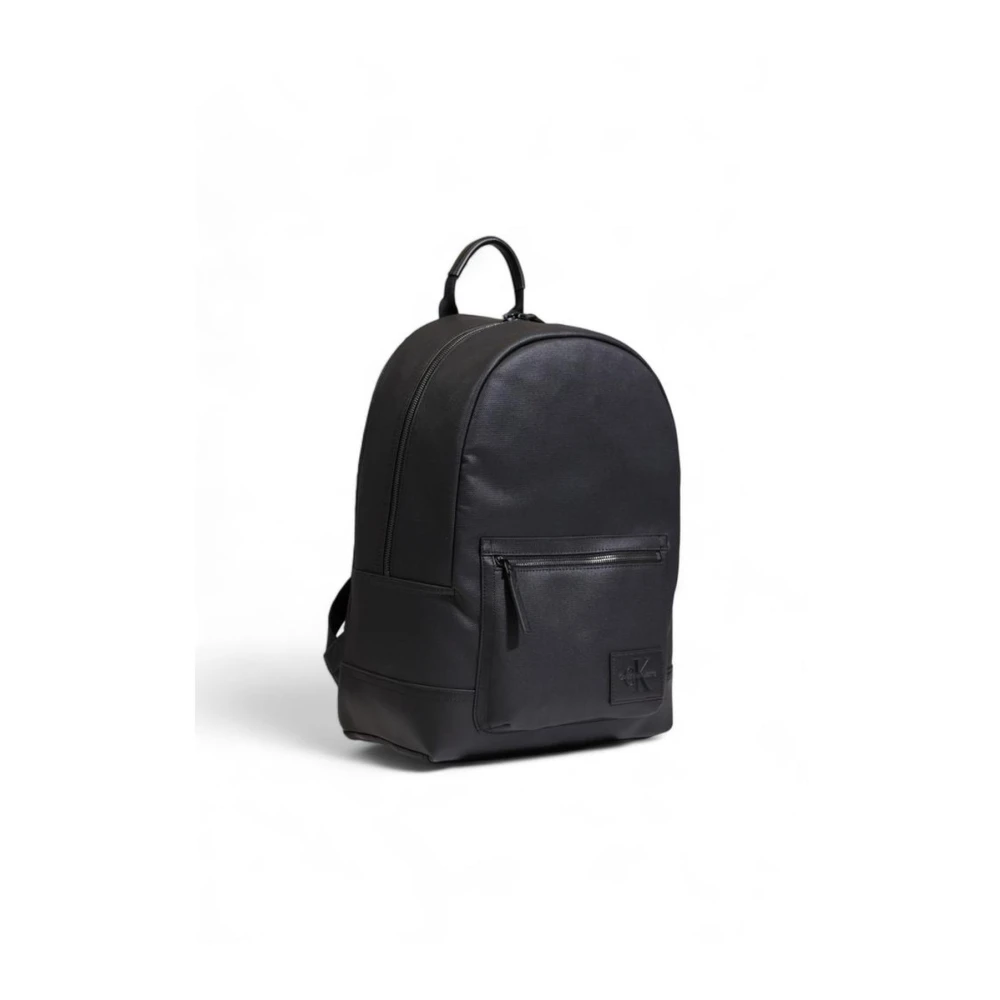 Calvin Klein Zwarte Polyethyleen Rugzak met Polyurethaan Samenstelling Black Heren