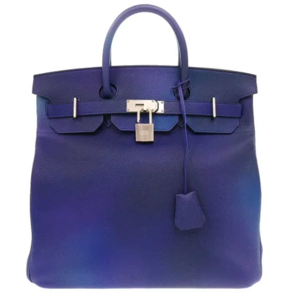 Hermès Vintage Pre-owned Leather handbags Blue Heren