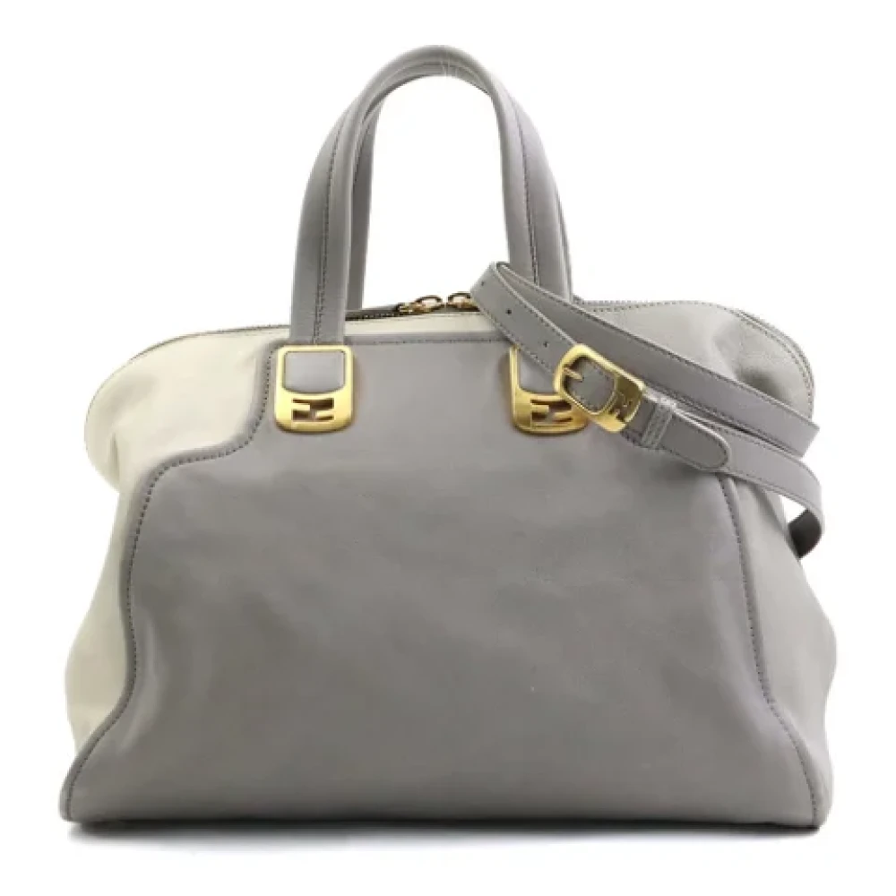 Fendi Vintage Pre-owned Leather fendi-bags Gray Dames