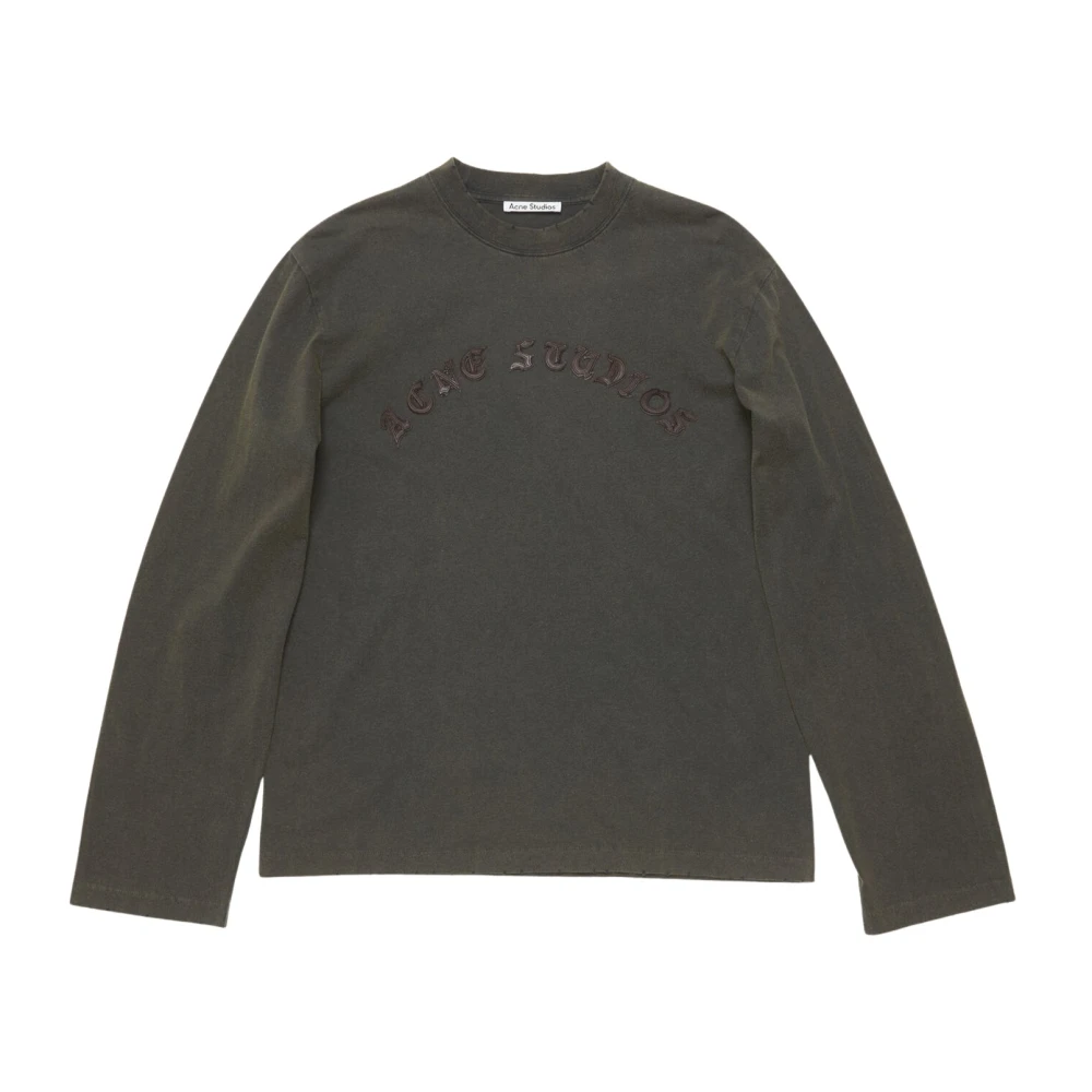Acne Studios Zwart Vervaagd T-Shirt Cl0304 Green Dames