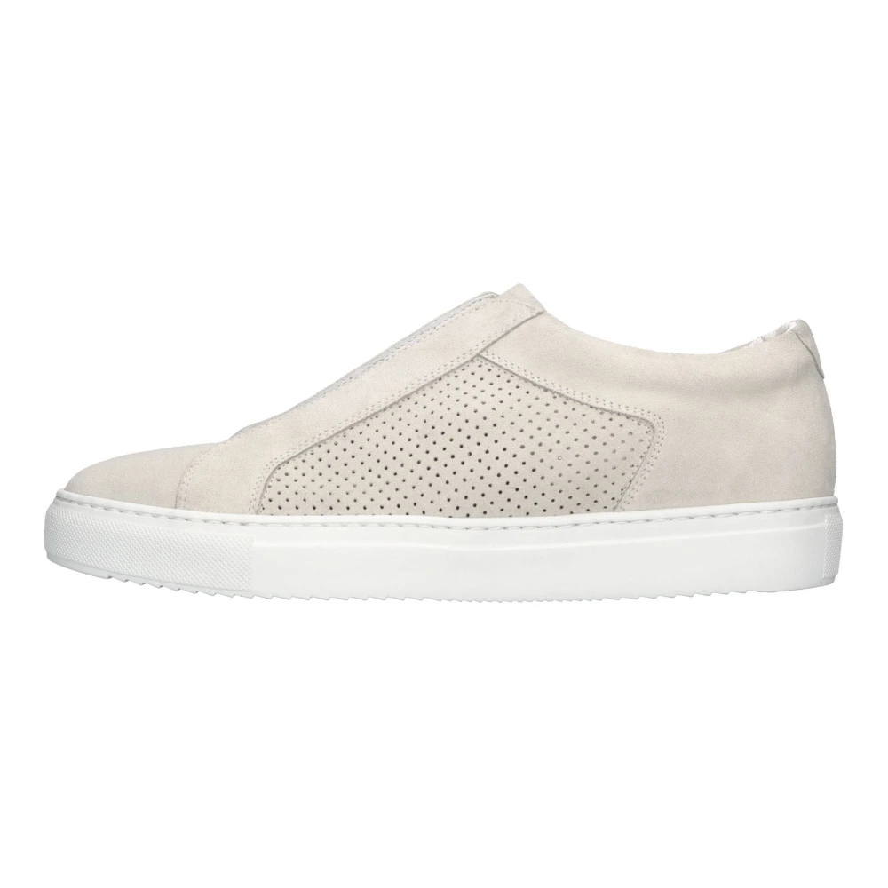 Doucal’s Suede Sneakers zonder Veters Heren Schoenen Beige
