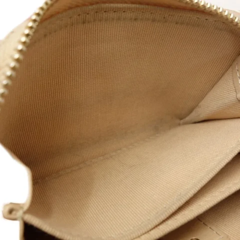 Chanel Vintage Pre-owned Leather wallets Beige Dames