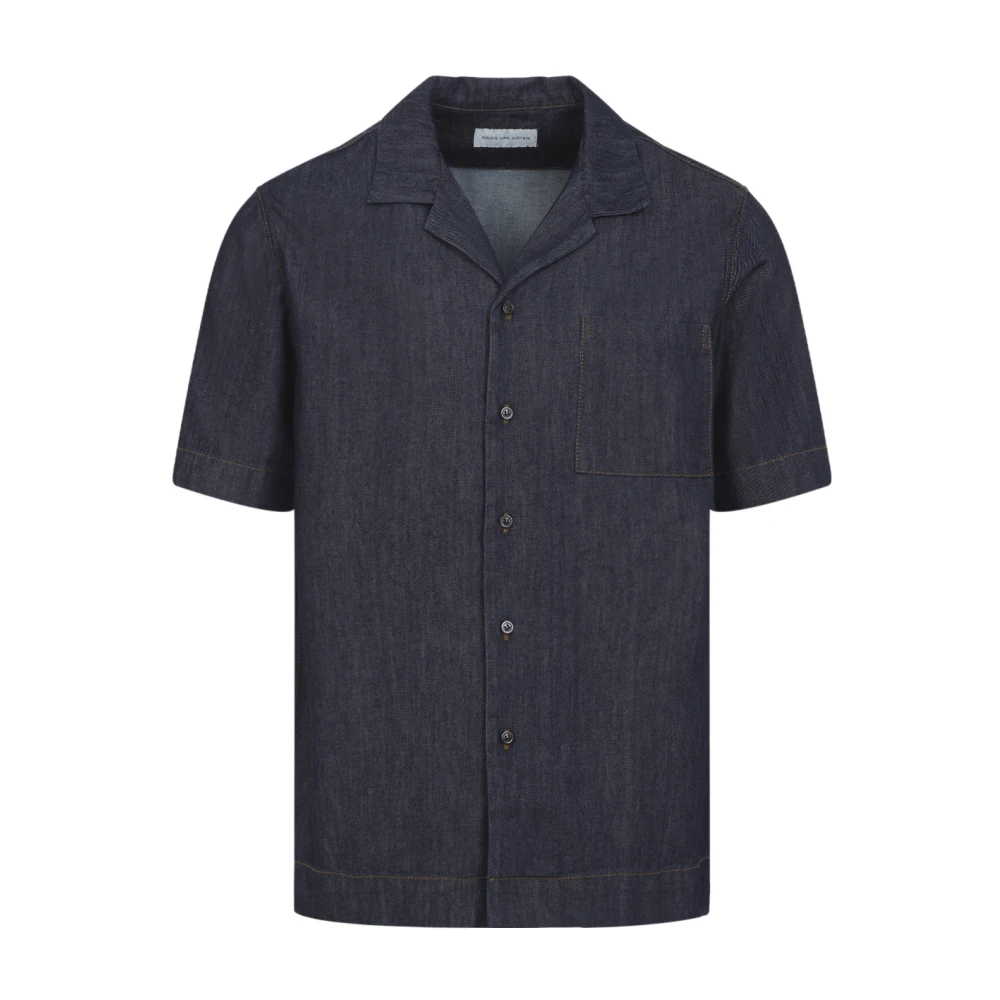 Dries Van Noten Men's Blue Denim Shirts, Xl, Carltone Shirt