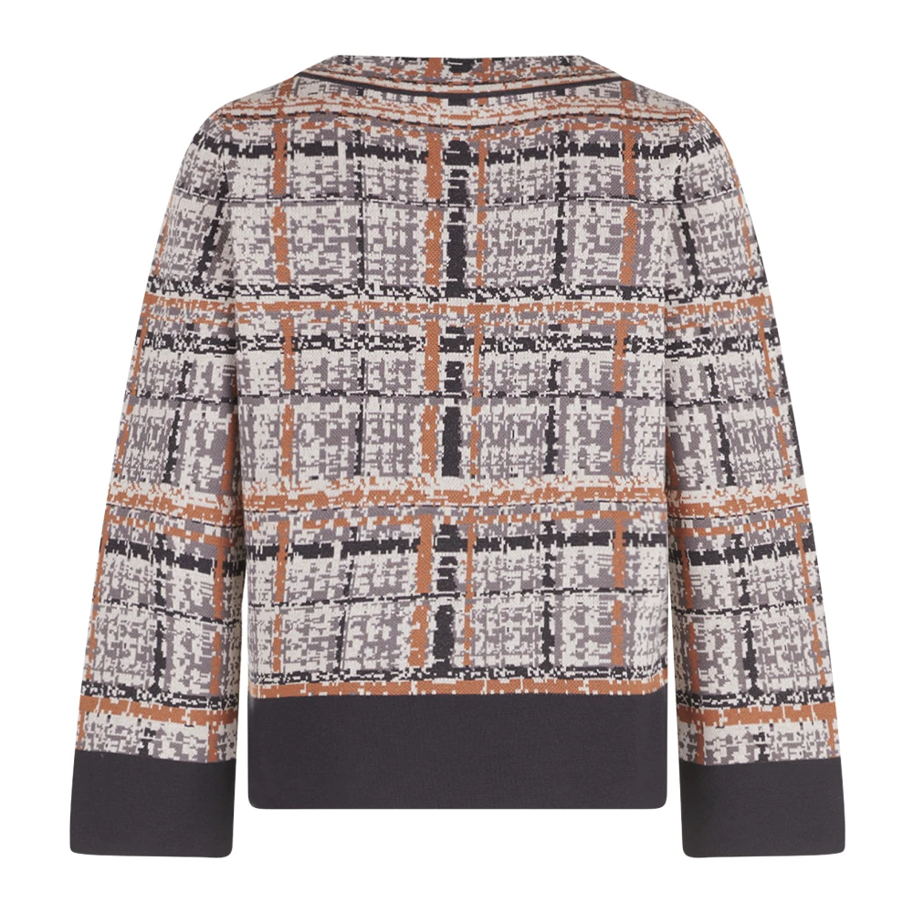 Betty Barclay Jacquard Gebreide Trui met Hotfix-details Gray Dames