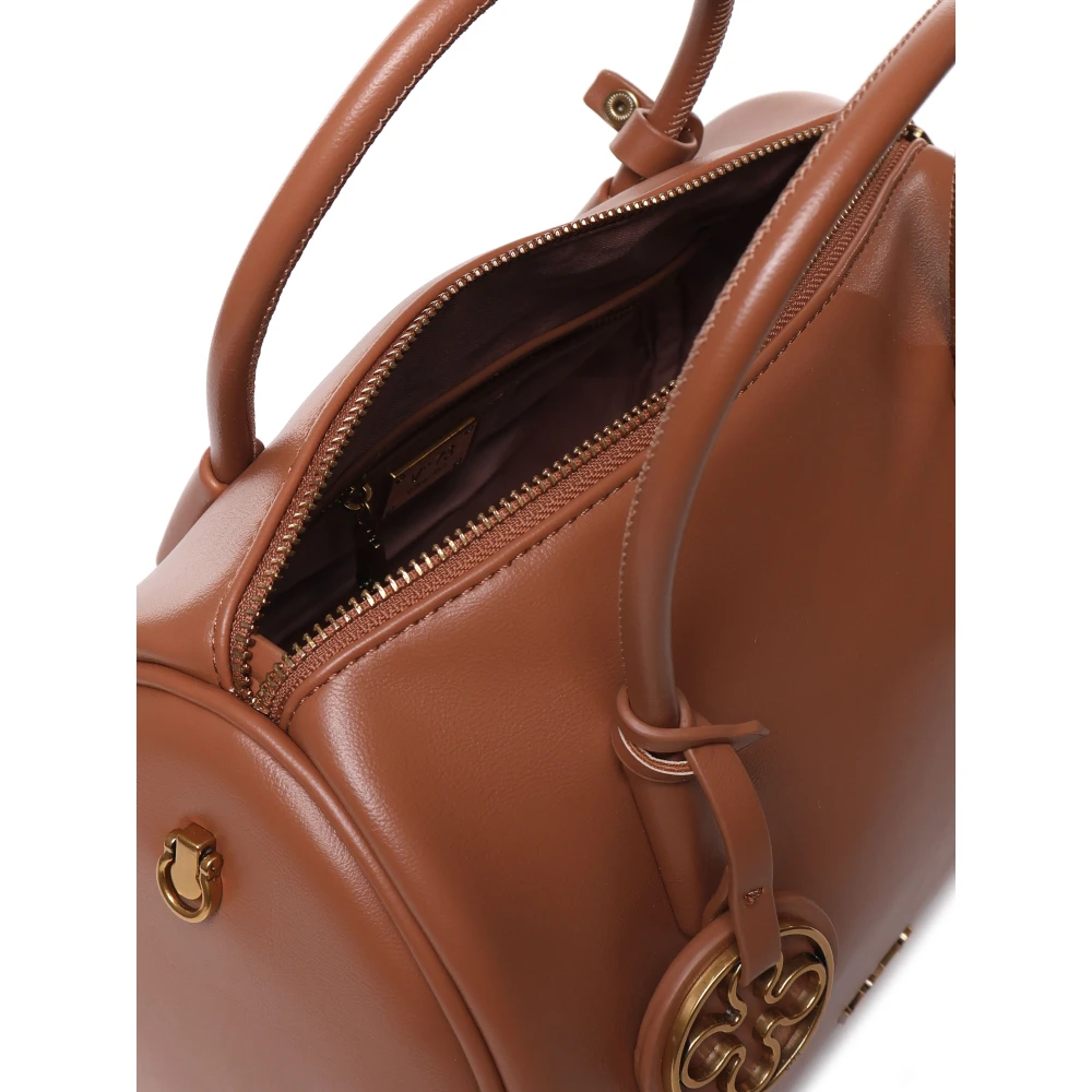 V73 Leren Grazia Trunk Tas met Handvat Brown Dames