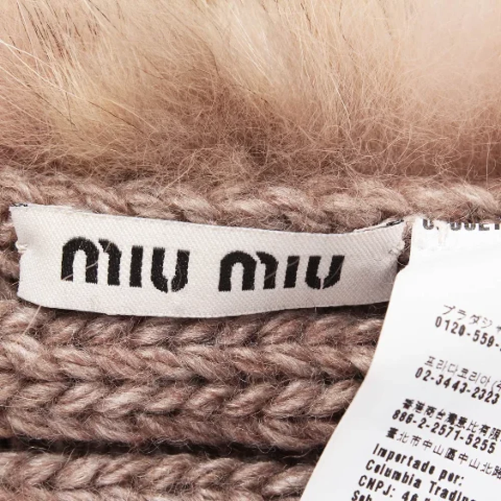 Miu Pre-owned Wool scarves Brown Dames