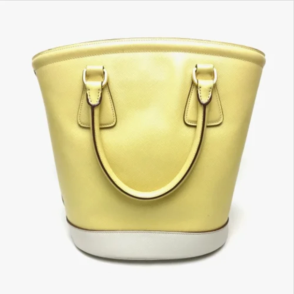 Prada Vintage Pre-owned Leather prada-bags Yellow Dames