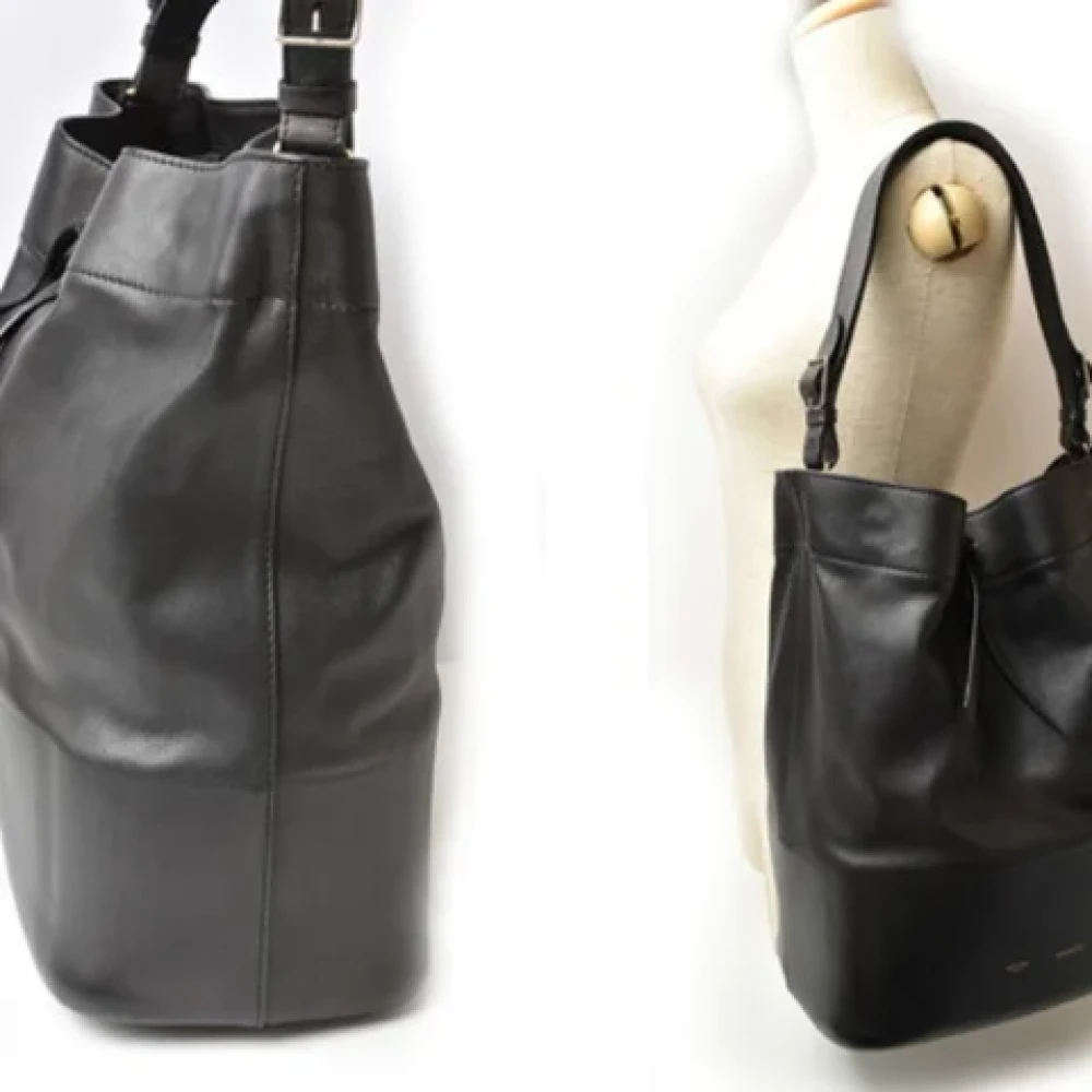 Celine Vintage Tweedehands Zwarte Leren Celine Tas Black Dames