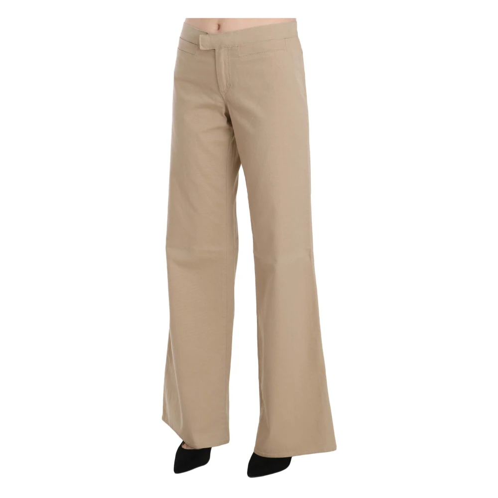 Just Cavalli Beige Flared Luxe Broek Beige Dames