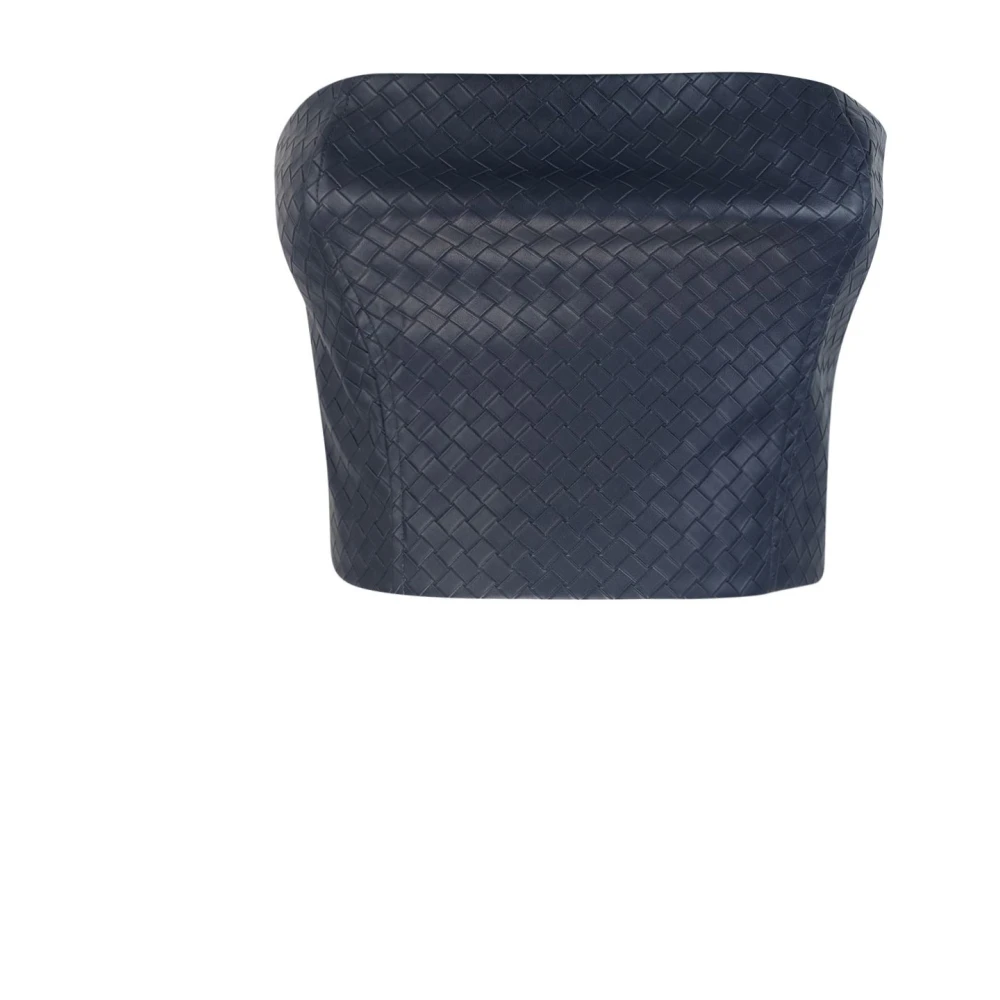 Rotate Birger Christensen Blauwe Strapless Crop Top Blue Dames