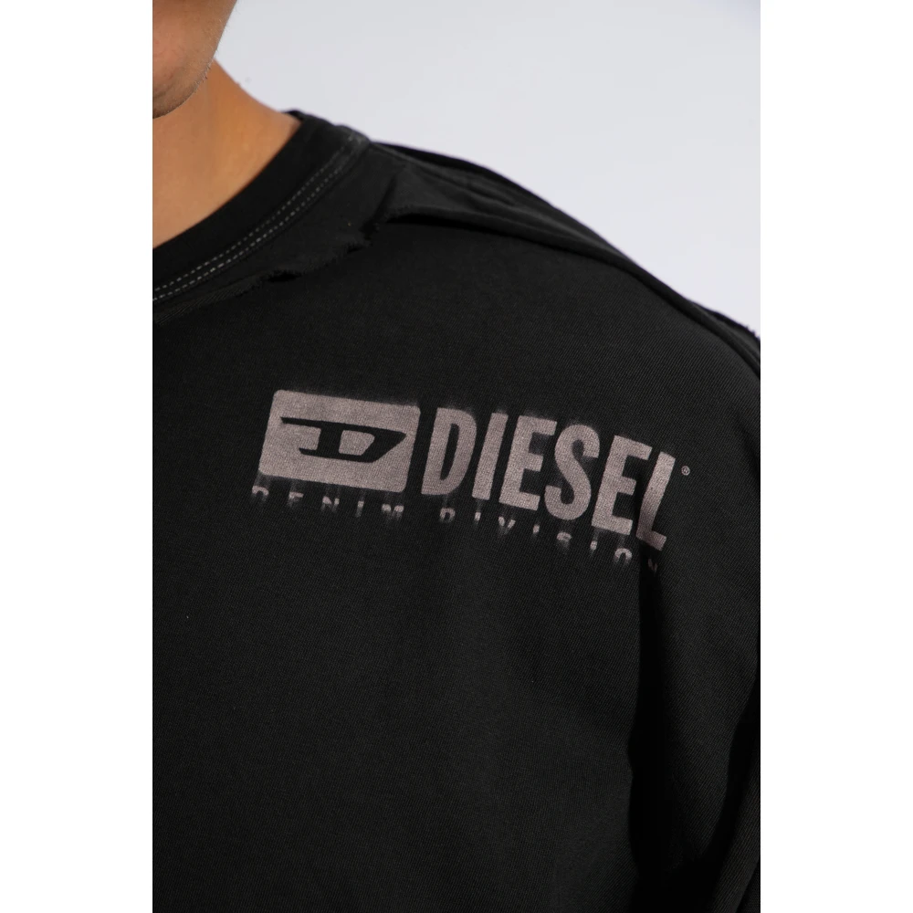 Diesel T-Boxt T-shirt met logo Black Heren