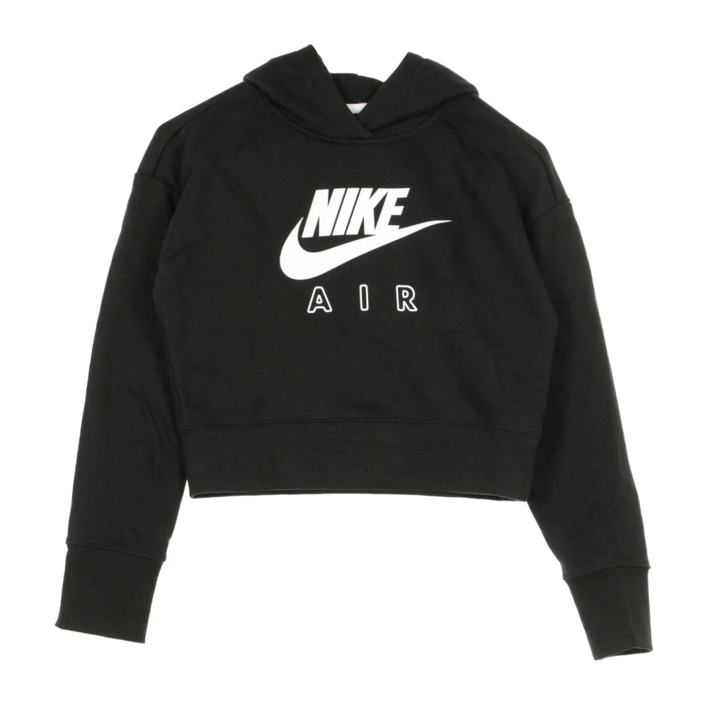 Nike Air Crop Hoodie Zwart Wit Black Dames