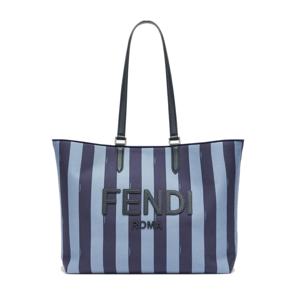 Fendi Blauwe Jacquard Pequin Shopper Blue Heren