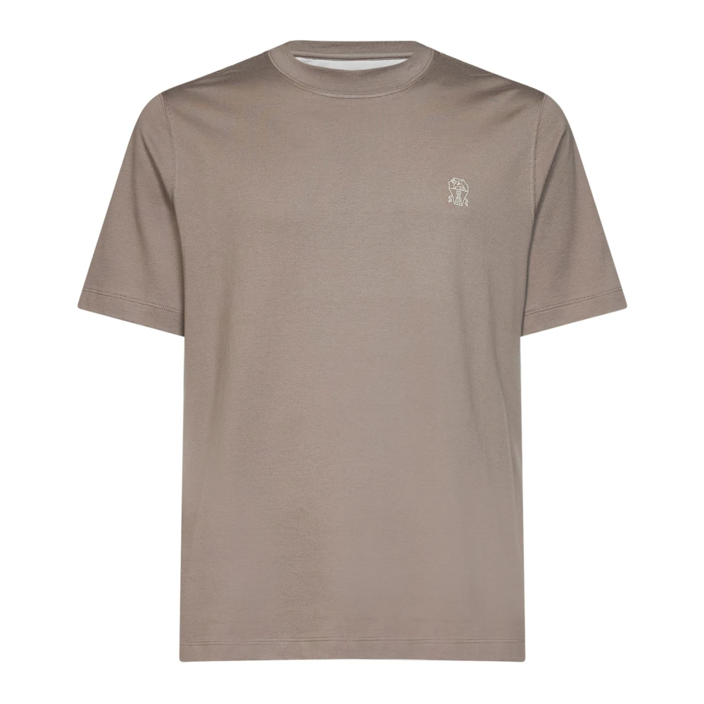Brunello Cucinelli Beige T-Shirts, Male, S, T-Shirts And Polos