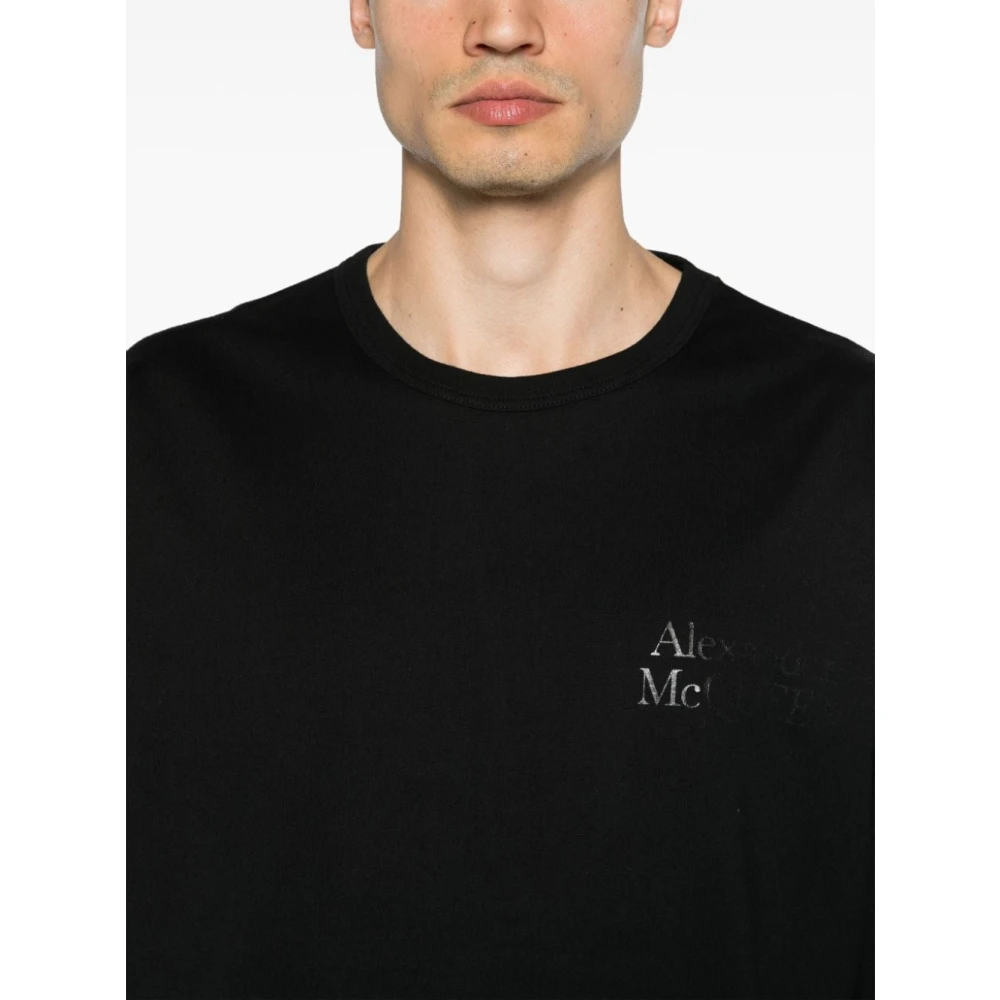 alexander mcqueen Zwart T-shirt met Oversized Logo Black Heren