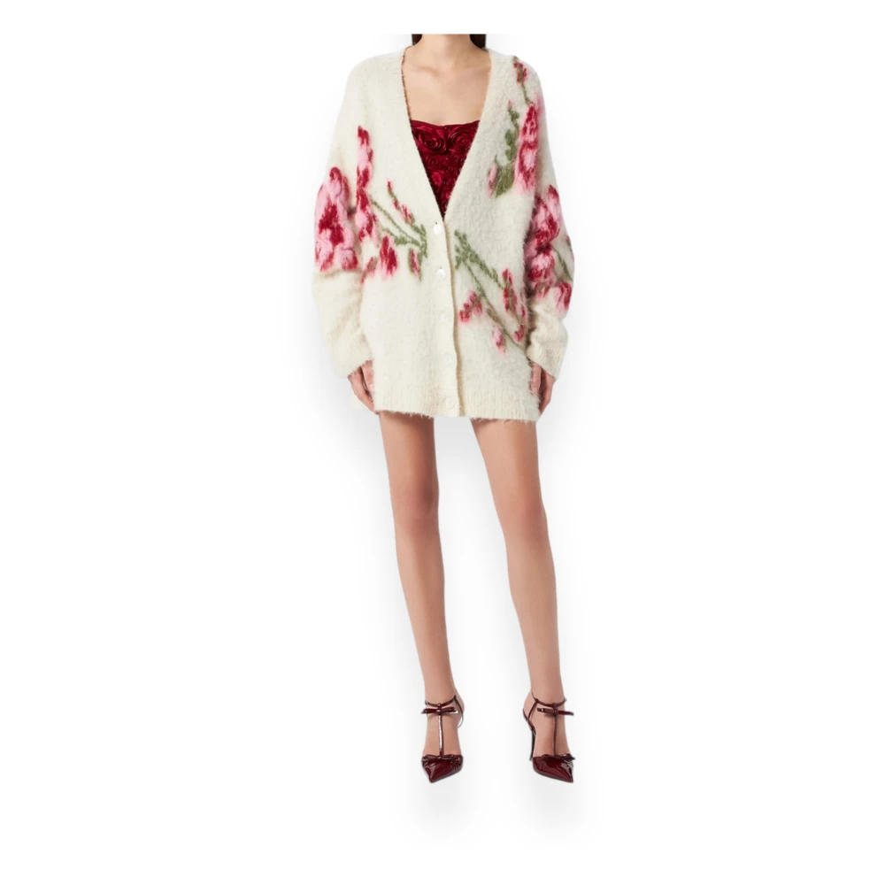 Blumarine Maxi Sweater Cardigan Beige Dames