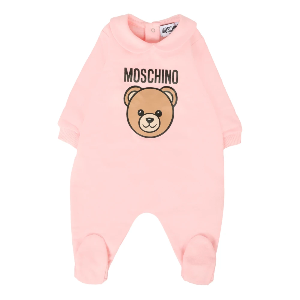 Moschino Girls Pink Bodies & Sets, 3 M, Teddy Bear Romper