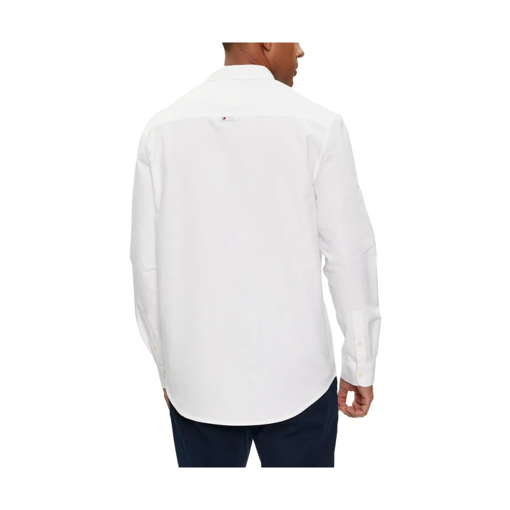 Tommy Jeans Wit Katoenen Overhemd Mannen Collectie White Heren