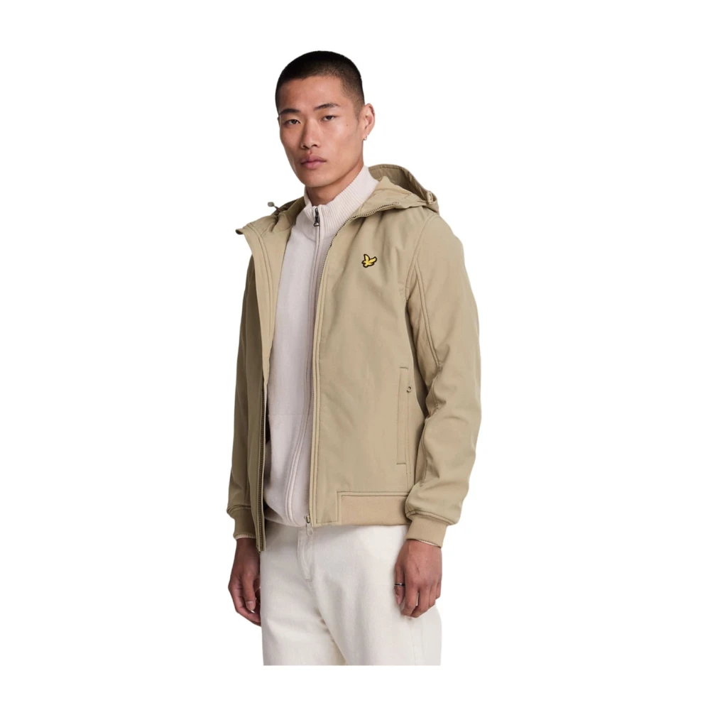 Lyle & Scott Beige Fleece Softshell Jas 2024 Beige Heren