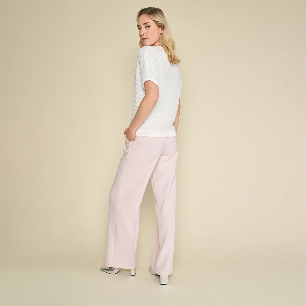 Marie Méro Witte Gebreide Pullover met Lurex White Dames