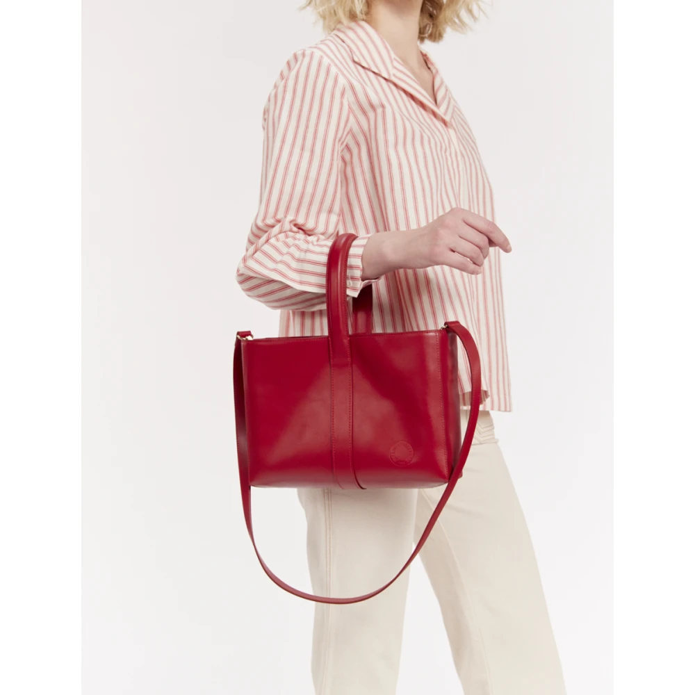 Ines De La Fressange Paris Léonore S rode leren tas Red Dames