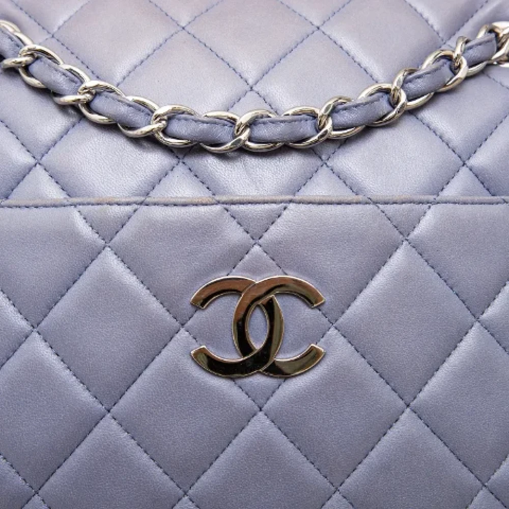 Chanel Vintage Pre-owned Leather chanel-bags Purple Dames