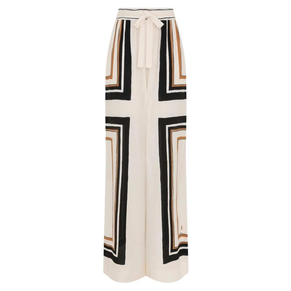 Zimmermann Gestreepte Wijde Pijp Trekkoord Broek Multicolor Dames
