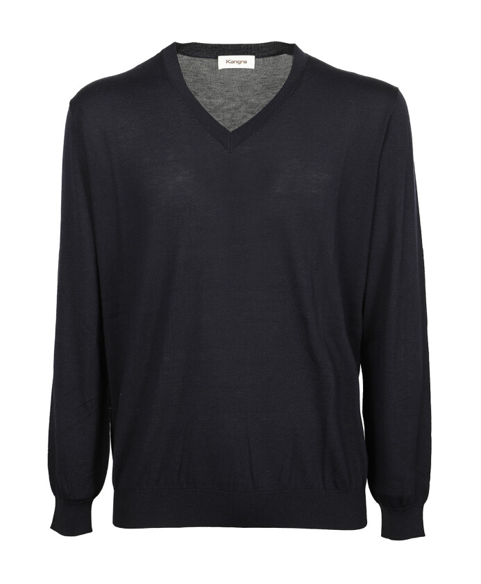 pull-col-rond-en-soie-et-coton-bleu