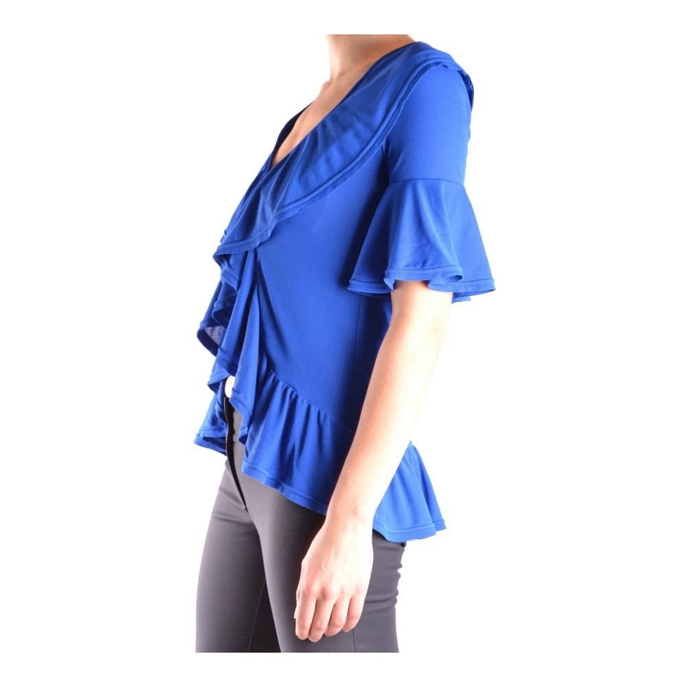 Dondup Bohemian Flutter Mouw Blauw T-shirt Blue Dames
