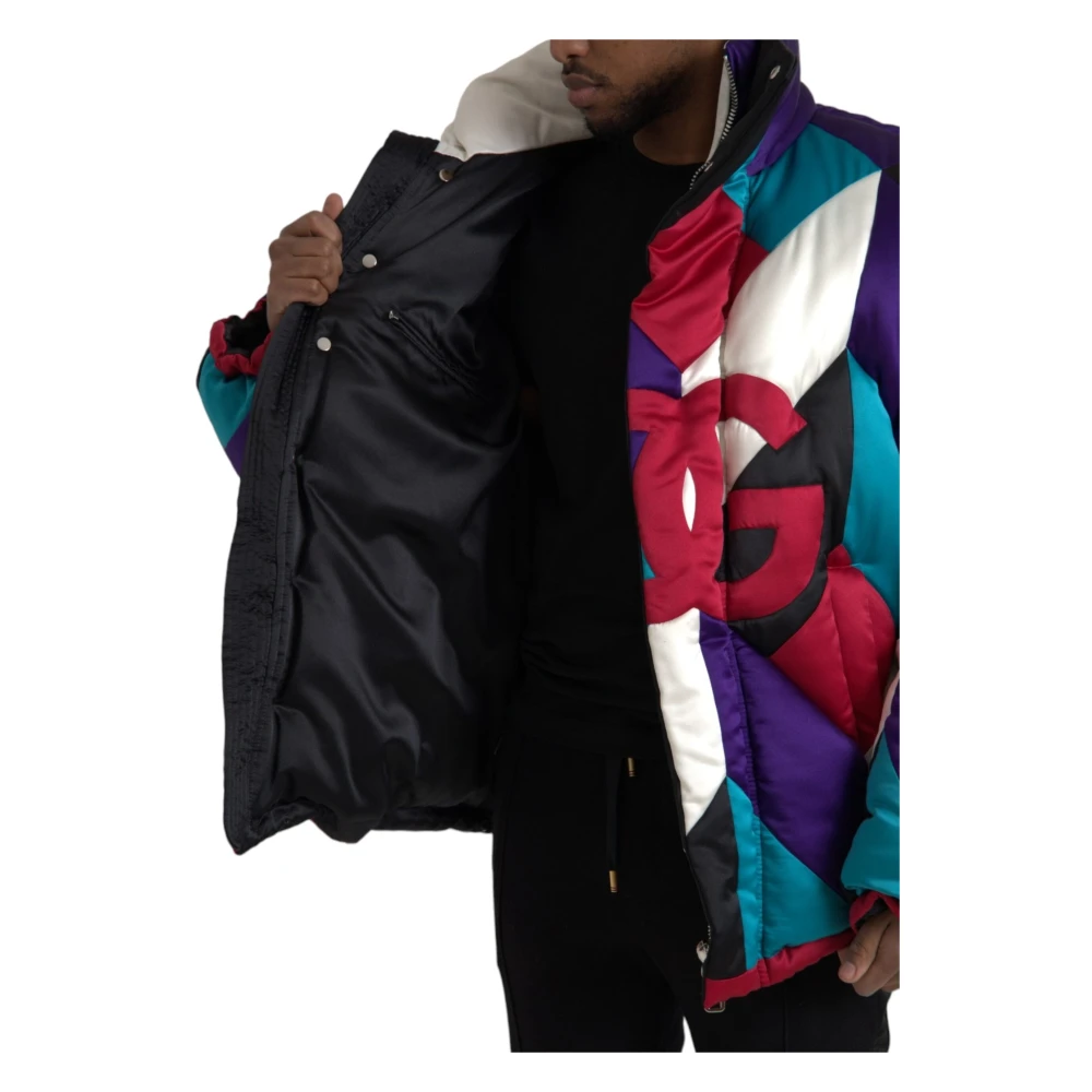Dolce & Gabbana Multicolor Logo Windbreaker Jas Multicolor Heren