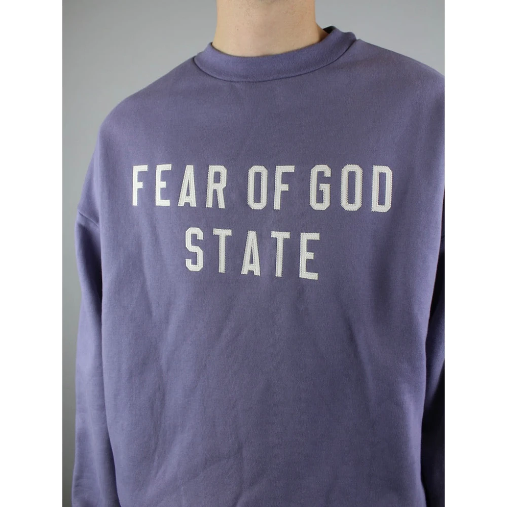Fear Of God Luxe Lavendel Heavy Fleece Crewneck Purple Heren